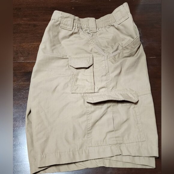 5.11 Tactical Shorts Mens 38 Tan Beige Canvas Cargo Utility - Picture 8 of 10